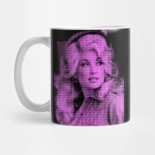 Dolly Parton Comic Art Pink Mug